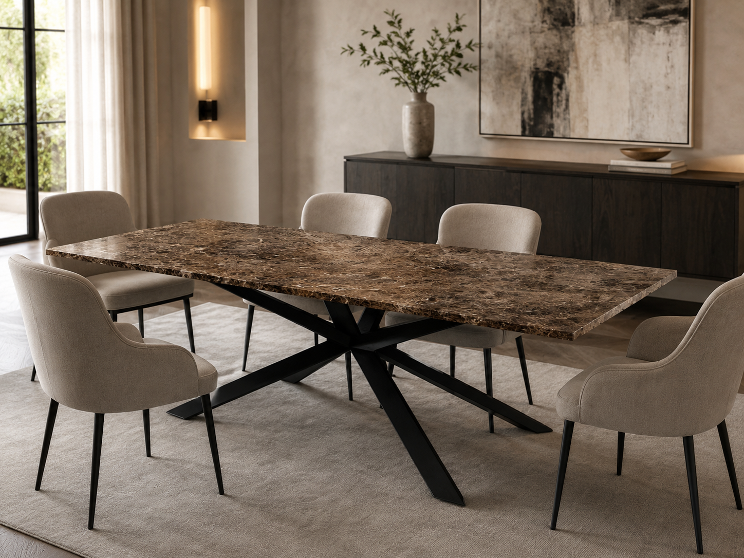 Emperador Dark Marmer Eettafel
