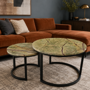 Forest Rain Green Marmer Salontafels