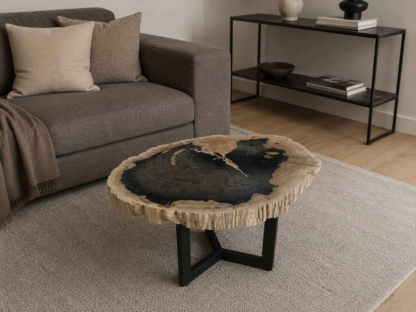 Versteend Hout Bijzettafel