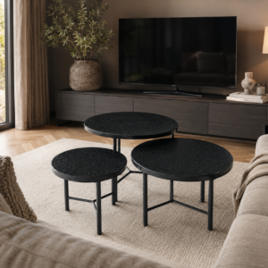 graniet-zwart-salontafel-set-rond