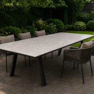 Apollp white kwartsiet Tuintafel