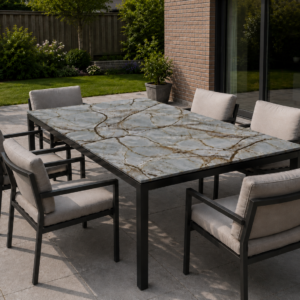 Blue Roma Kwartsiet tuintafel op maat