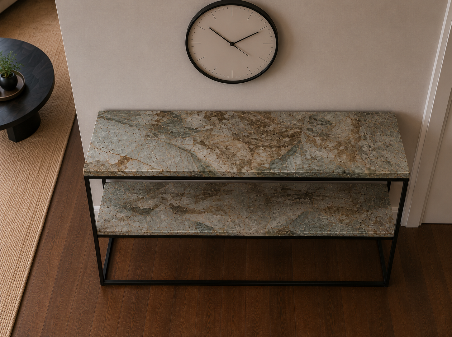 Gaultier Kwartsiet Sidetable op maat (bovenaanzicht)