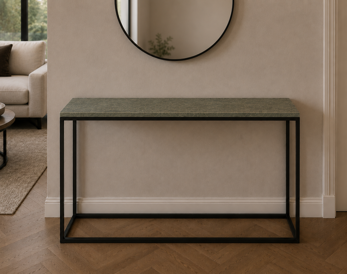 Jade Green kwartsiet Sidetable op maat