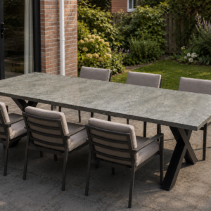 Jade Green kwartsiet tuintafel op maat