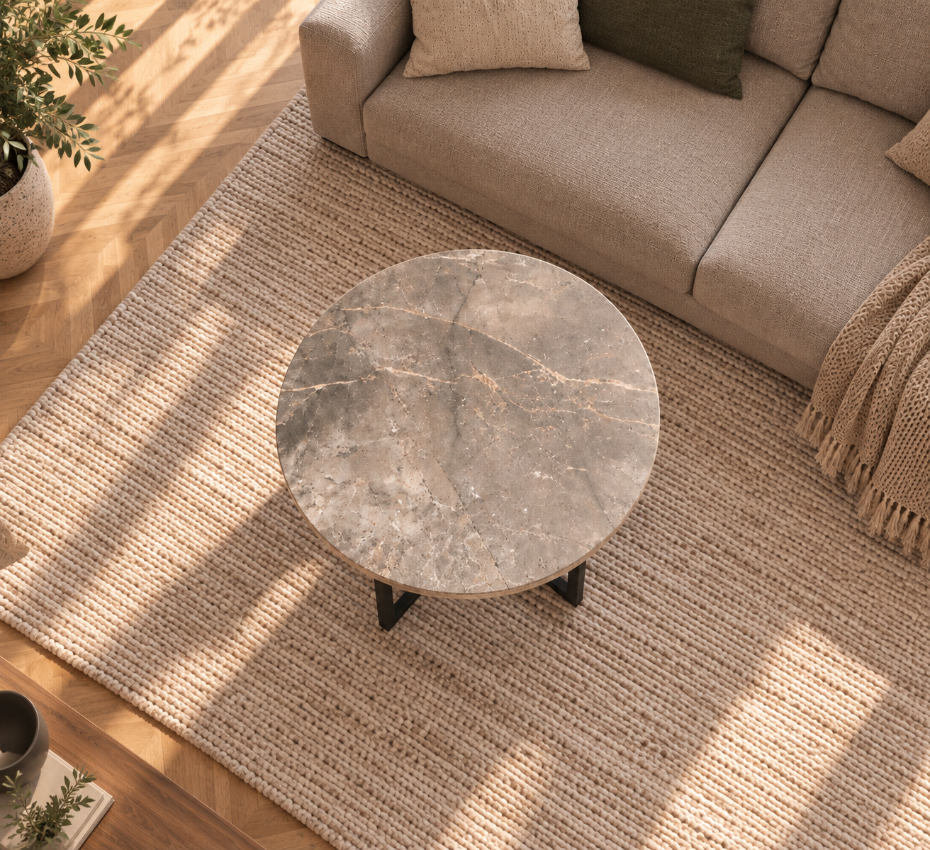 Grigio Orobico Salontafel Bovenaanzicht