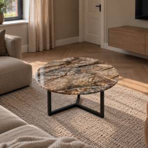 Silver Rivier marmer Salontafel rond